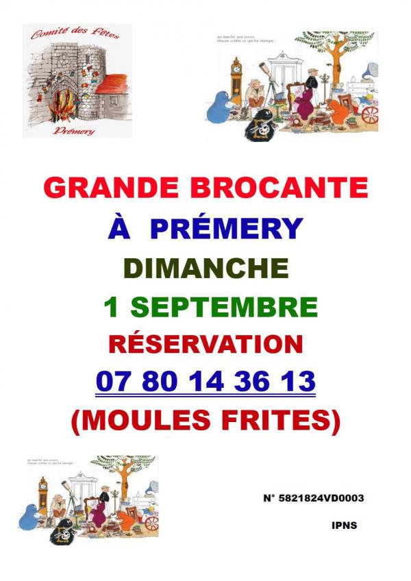 Affiche de l'événement par le comité des fêtes