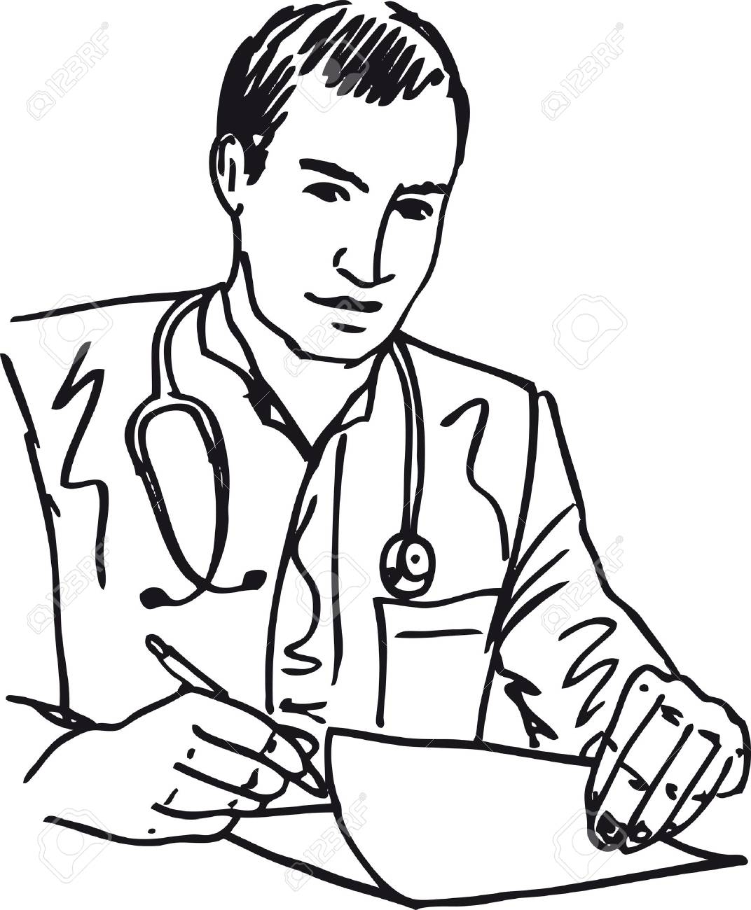 dessin représentant un médecin