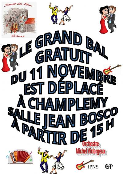 Affiche de l'événement avec le changement de lieux
